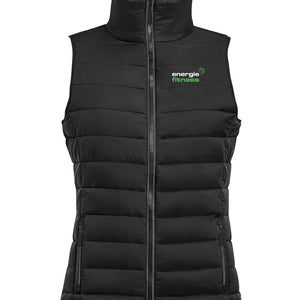 Ladies Gilet Energie branded in Black