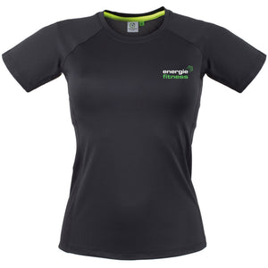 Delux Ladies T-shirt Energie branded in Black