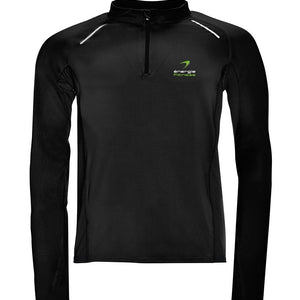 Unisex Indoor 1/4 Zip Sweat Top énergie branded in Black