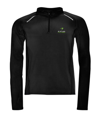 Unisex Indoor 1/4 Zip Sweat Top énergie branded in Black