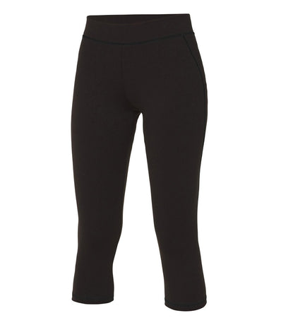 Ladies Capri Gym Leggings in Black