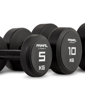 Primal Strength 1-10kg Urethane Dumbbells (10 pairs)