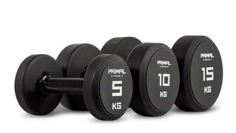 Primal Strength 1-10kg Urethane Dumbbells (10 pairs)