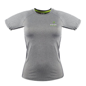 Delux Ladies T-shirt énergie branded in Grey