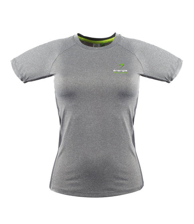 Delux Ladies T-shirt énergie branded in Grey